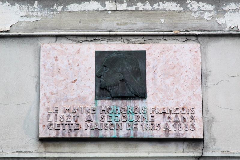 Franz Liszt plaque - Geneva - History's Homes