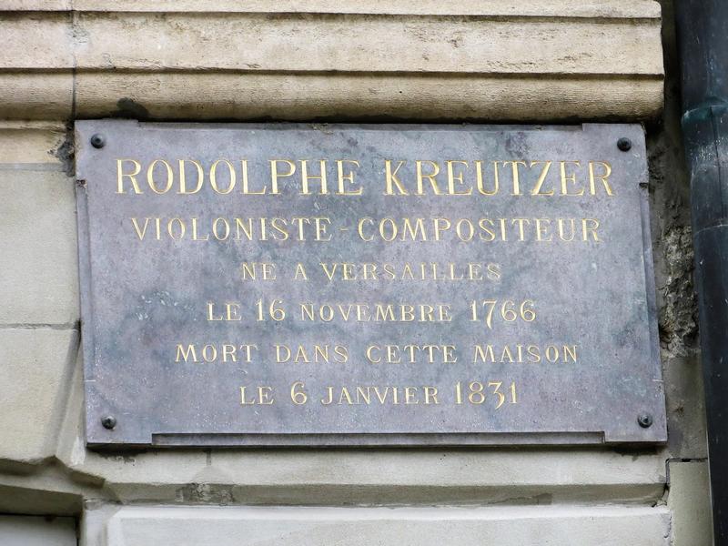 Rodolphe Kreutzer plaque - Geneva - History's Homes