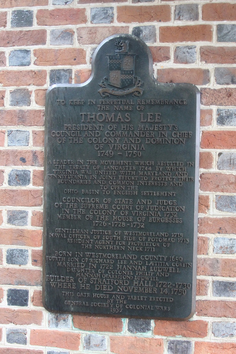 Thomas Lee plaque - Stratford - History's Homes