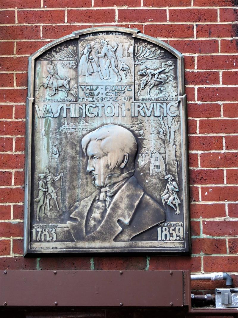 Washiington Irving Home plaque - NYC - History's Homes