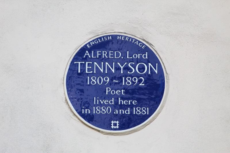 Alfred, Lord Tennyson plaque - London - History's Homes