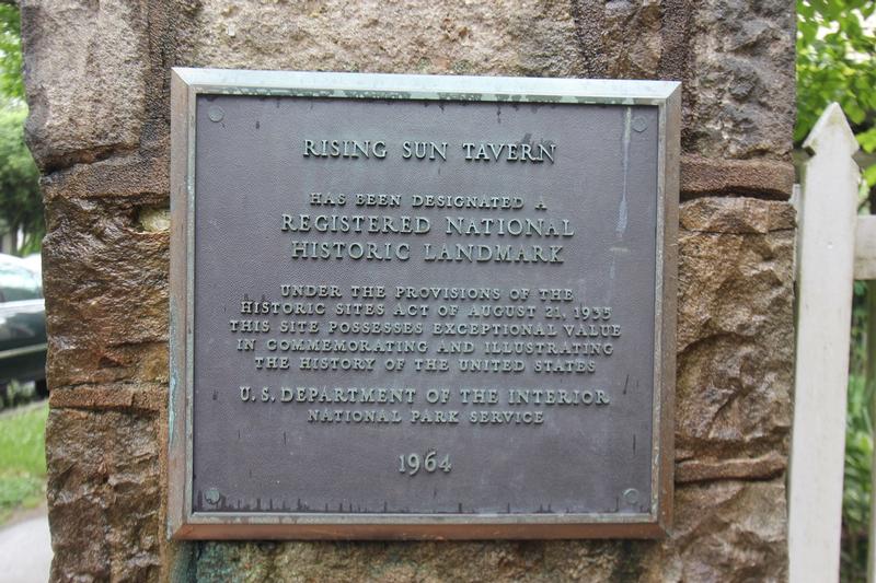 Rising Sun Tavern plaque - Fredericksburg - History's Homes