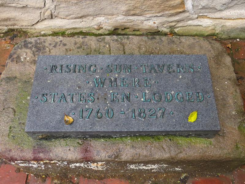 Rising Sun Tavern marker - Fredericksburg - History's Homes