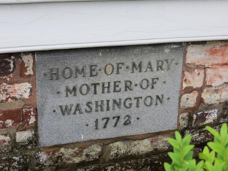 Mary Washington Home marker - Fredericksburg - History's Homes