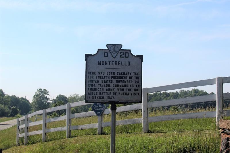 Zachary Taylor Birthplace marker - Gordonsville - History's Homes