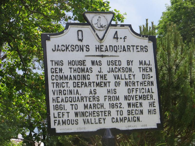 Stonewall Jackson Headquarters marker - Winchester - History's Homes