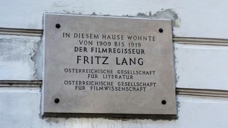 Fritz Lang marker - Vienna - History's Homes