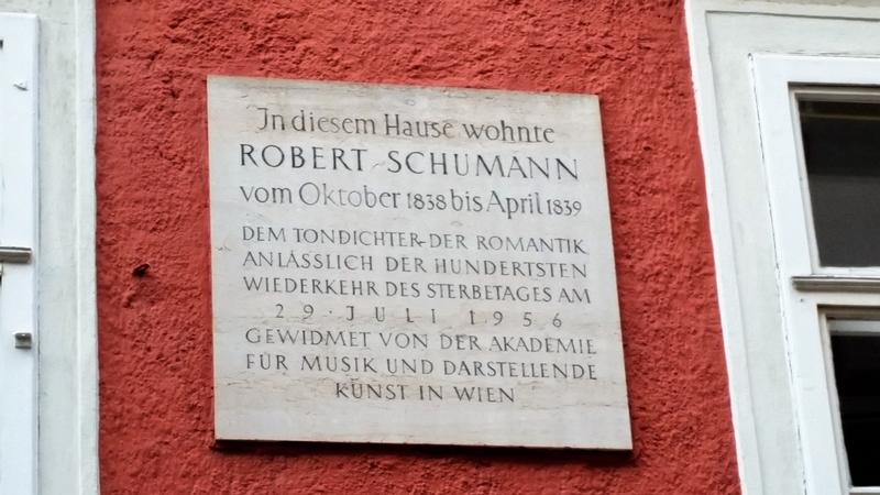 Robert Schumann Home plaque - Vienna - History's Homes