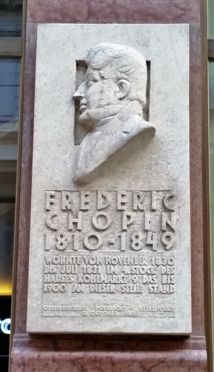 Frederic Chopin Home Site plaque - Vienna - History's Homes