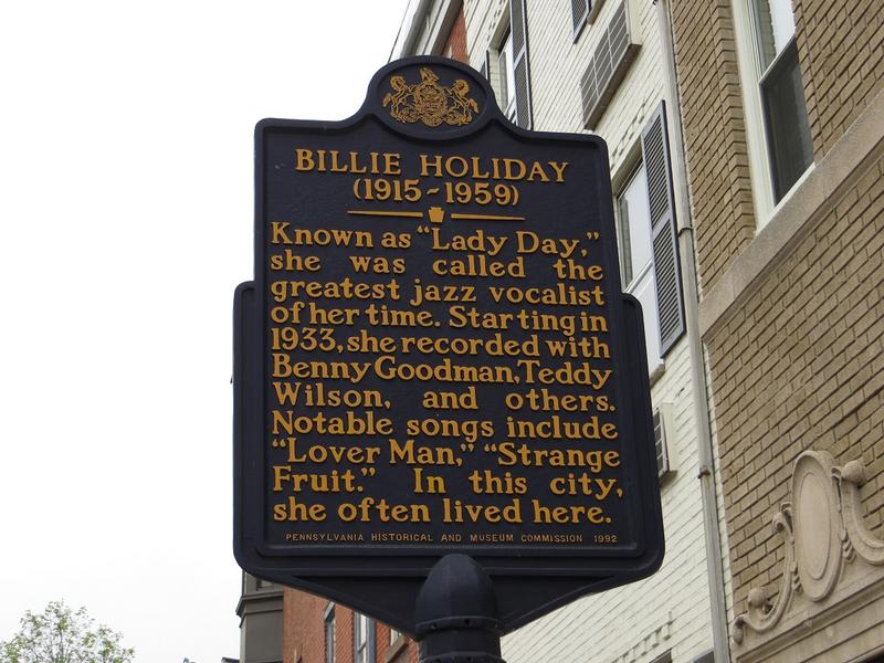 Billie Holiday Home marker - Philadelphia - History's Homes