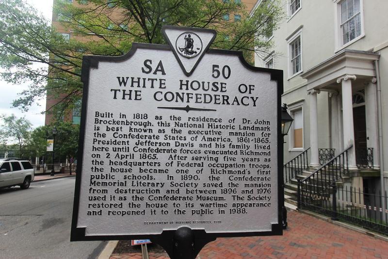 White House of the Confederacy marker - Richmond - History's Homes