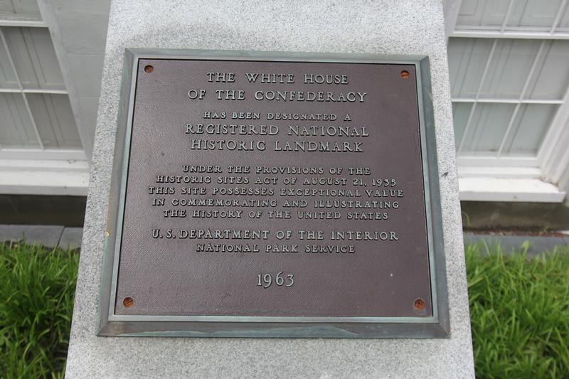 White House of the Confederacy plaque - Richmond - History's Homes