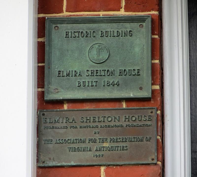 Elmira Shelton House plaque - Richmond - History's Homes