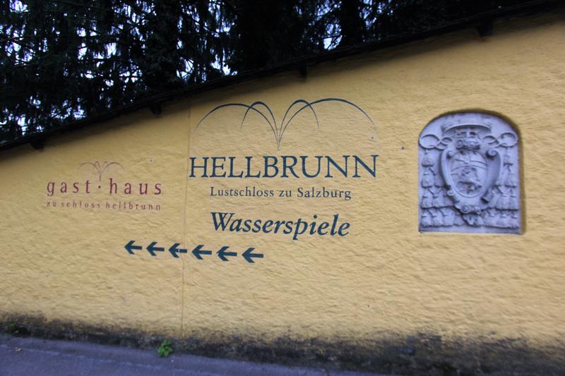 Hellbrunn Palace sign - Salzburg - History's Homes