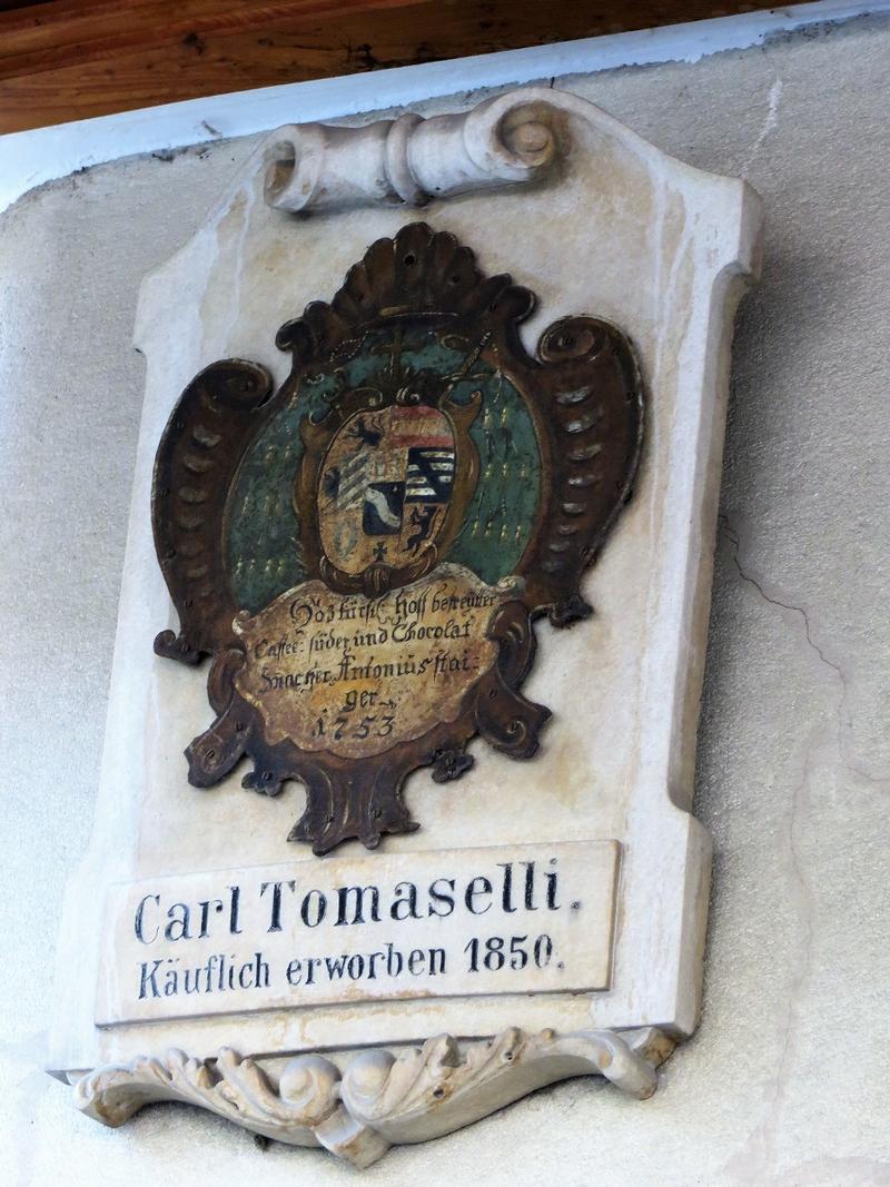 Cafe Tomaselli plaque - Salzburg - History's Homes