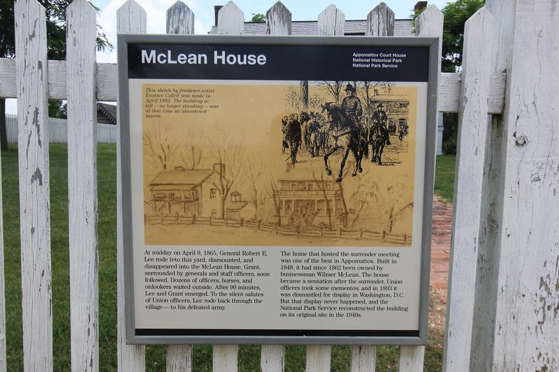 McLean House sign - Appomattox - History's Homes