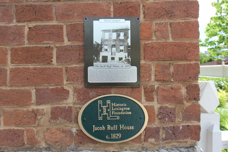 Jacob Ruff House marker - Lexington - History's homes