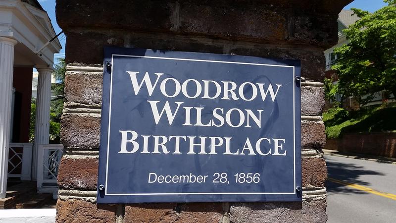 Woodrow Wilson Birthplace sign - Staunton - History's Homes