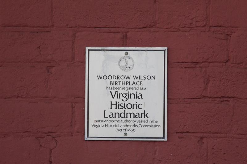 Woodrow Wilson Birthplace marker - Staunton - History's Homes