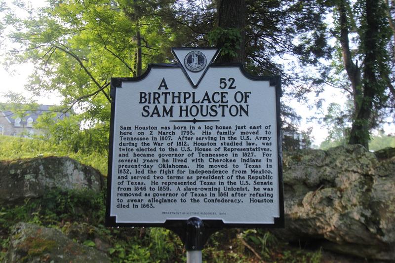 Sam Houston Birthplace Site marker - South River - History's Homes