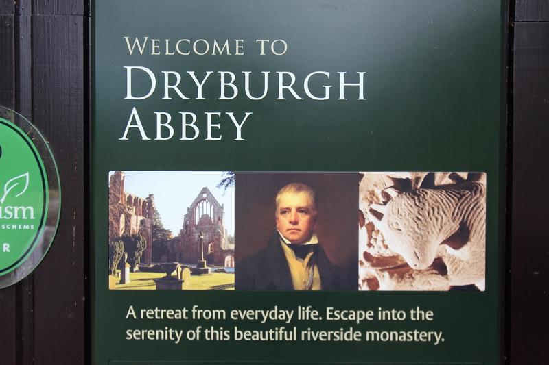 Dryburgh Abbey sign - Melrose - History's Homes