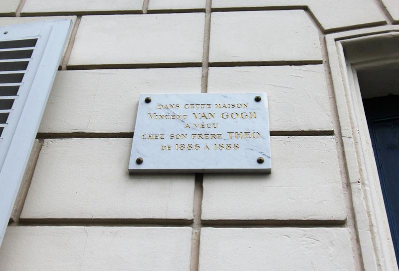 Vincent Van Gogh Home marker - Paris - History's Homes