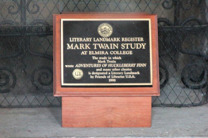 Mark Twain Study marker #2 - Elmira - History's Homes