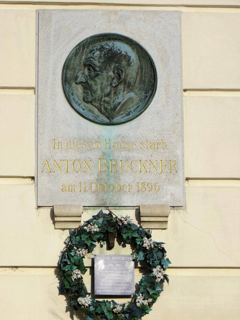 Anton Bruckner Death Site plaque - Vienna - Historys Homes 