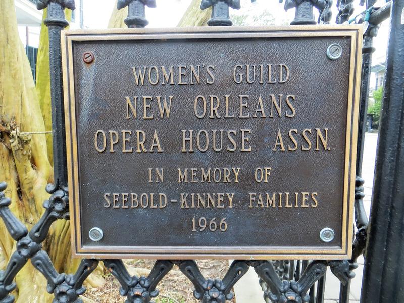 Women's Opera Guild marker - New Orleans - History's Homes