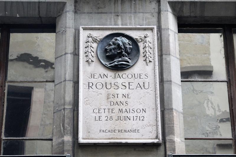 Jean-Jacques Rousseau placque - Geneva - History's Homes