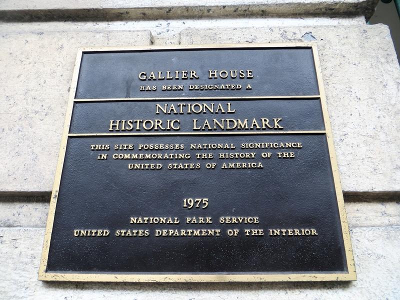 Gallier House historic marker - New Orleans - History's Homes