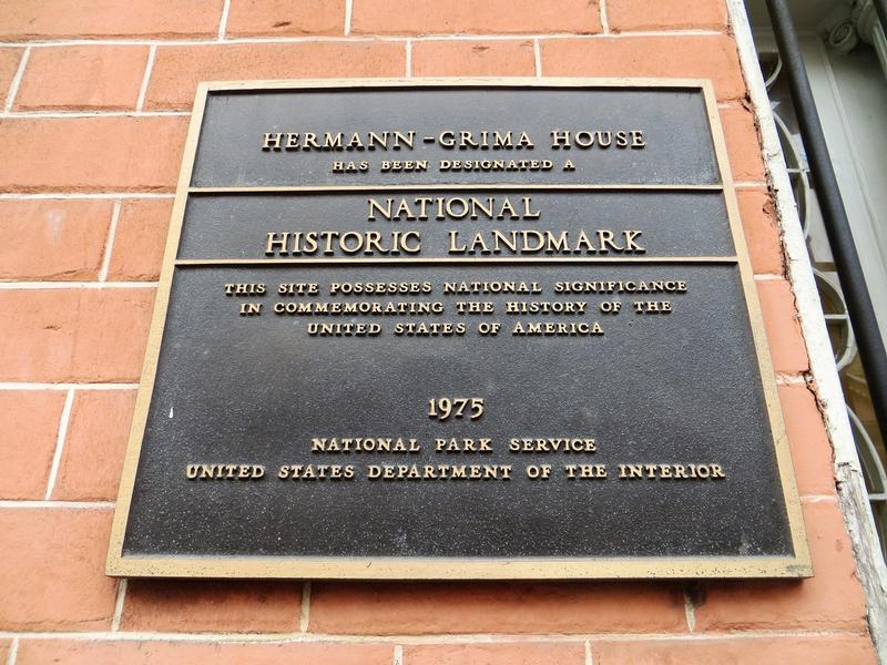 Hermann-Grima House marker - New Orleans - History's Homes