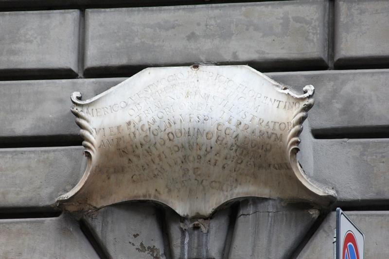 Amerigo Vespucci plaque - Florence - History's Homes