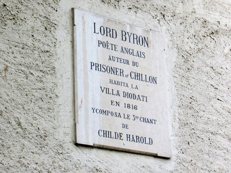 Lord Byron Plaque at Villa Diodati - Cologny - History's Homes