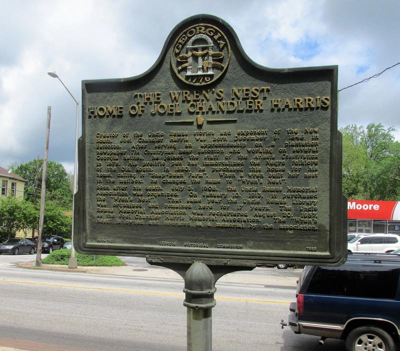 The Wren's Nest marker - Atlanta - History's Homes