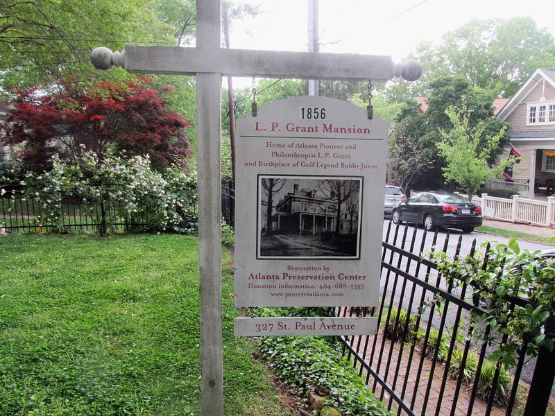 L.P. Grant Mansion sign - Atlanta - History's Homes