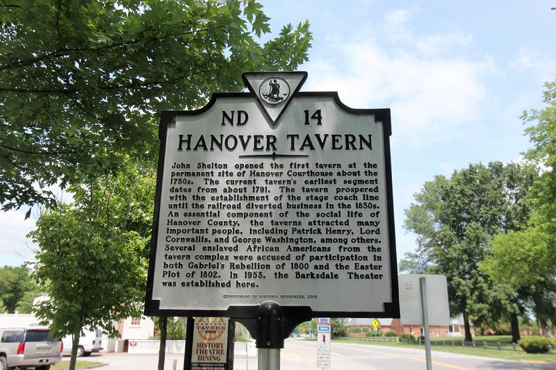 Hanover Tavern marker - Hanover - History's Homes